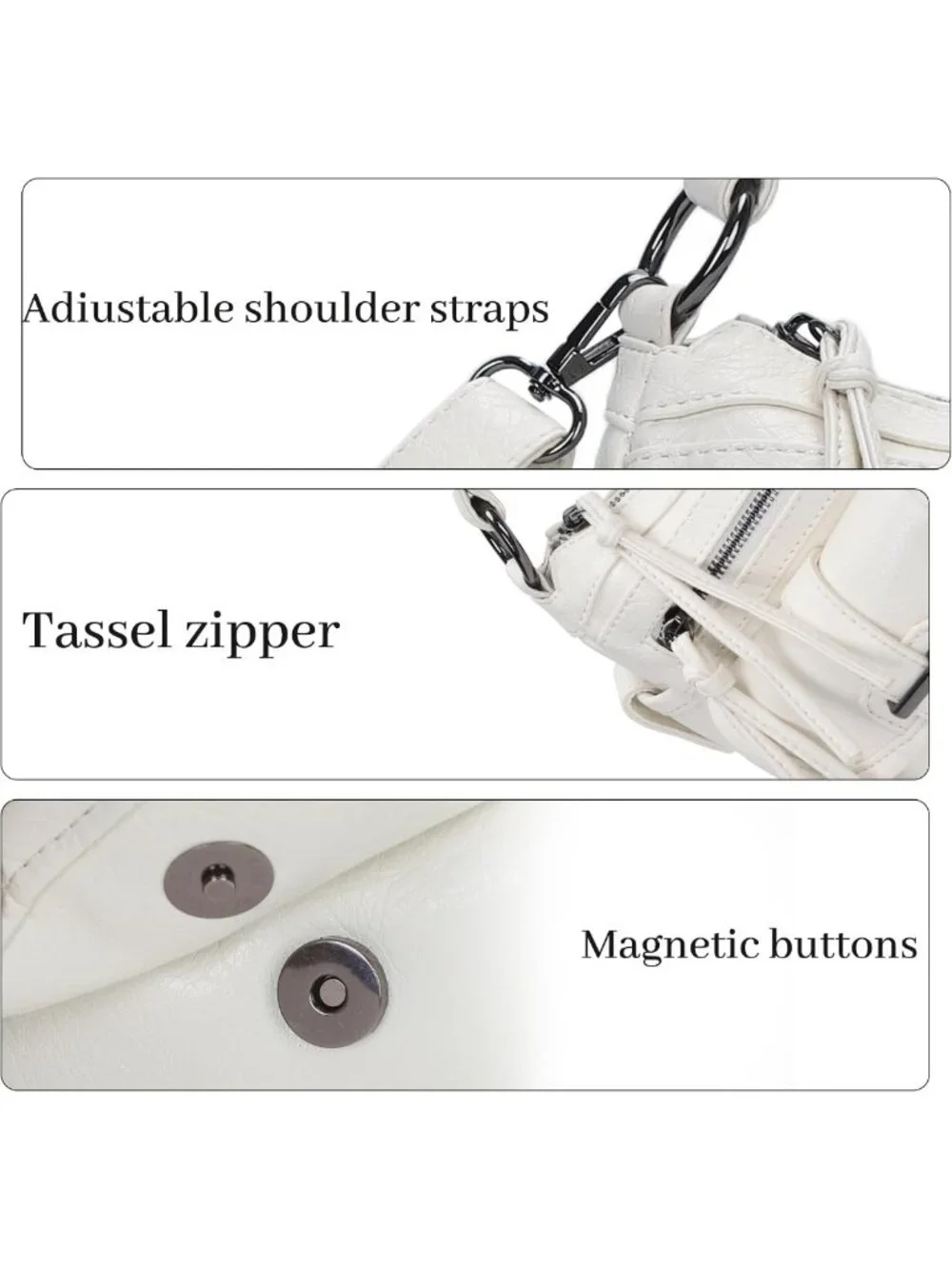 Stylish Multi-Pocket Hobo Crossbody Bag for Women with Adjustable Strap